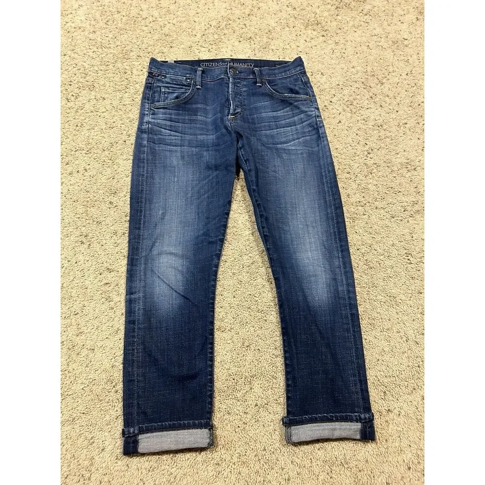 Vtg CITIZENS OF HUMANITY 25 (30 x 26) Cropped/ANkle JEANS Emerson Slim Boyfriend